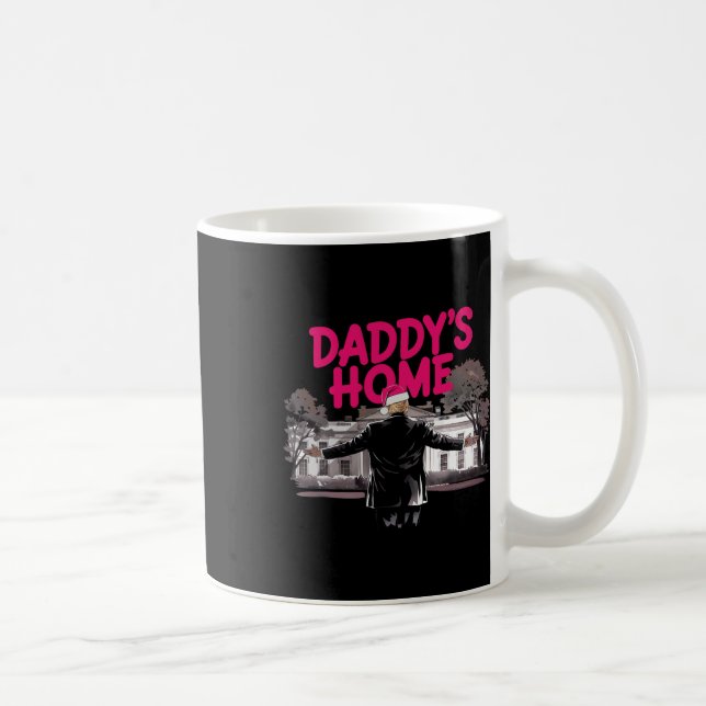 Daddys Zuhause Trump Weihnachts-Weiße Haus Zuhause Kaffeetasse (Rechts)