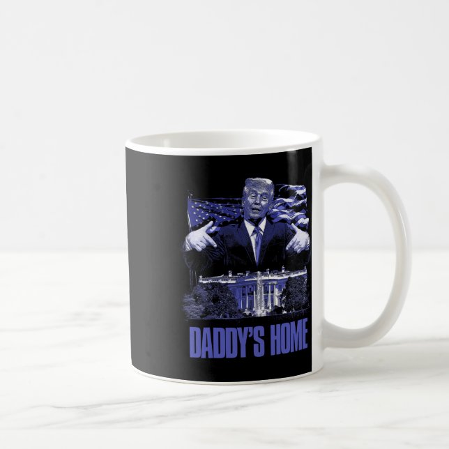 Daddys Zuhause White House Trump 2024 Wahl Kaffeetasse (Rechts)