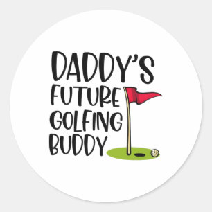 Daddys Zukunft des Golfing Buddy 1 Runder Aufkleber