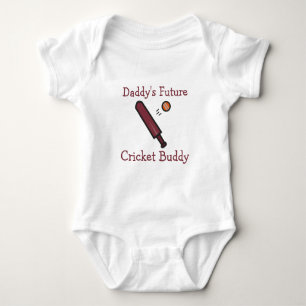 Daddys zukünftiger Cricket-Kumpel Benutzerdefini Baby Strampler