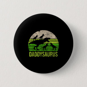 Daddysaurus 4 Für Kinder Vintage Weihnachtsgeschen Button