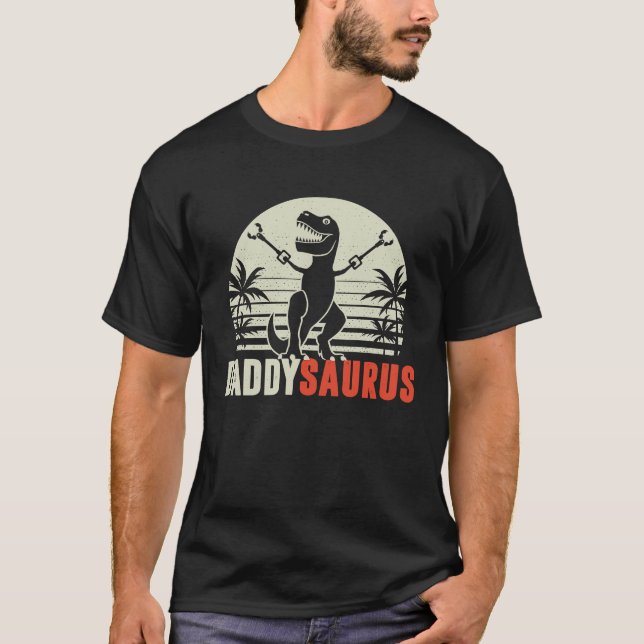 Daddysaurus  Daddy Saurus Rex Dinosaur Dad T-Shirt (Vorderseite)