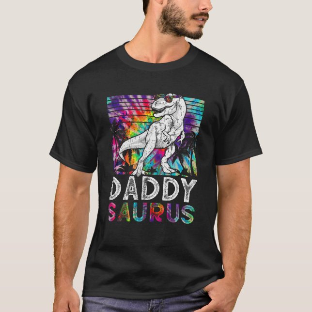 Daddysaurus Dinosaur Daddy Saurus Familie Matching T-Shirt (Vorderseite)