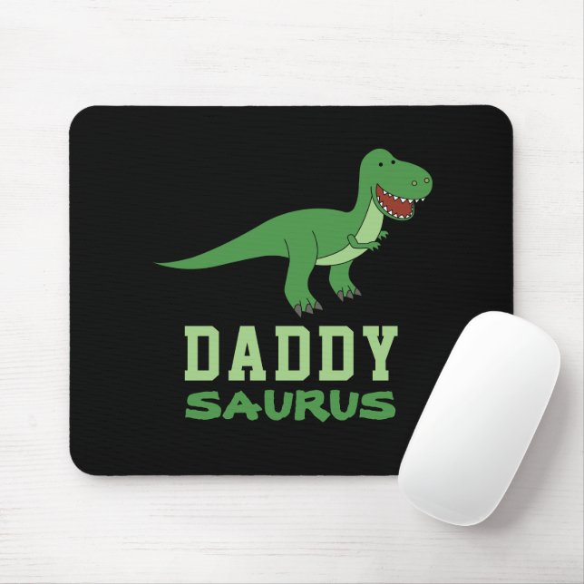 Daddysaurus Dinosaur T-Rex Dino Vater Vatertag Mousepad (Mit Mouse)