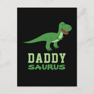 Daddysaurus Dinosaur T-Rex Dino Vater Vatertag Postkarte