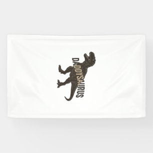 Daddysaurus Dinosaur Vintage Gravur Shirt Design Banner