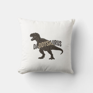 Daddysaurus Dinosaur Vintage Gravur Shirt Design Kissen