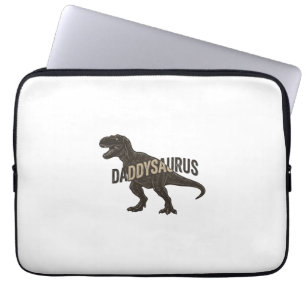 Daddysaurus Dinosaur Vintage Gravur Shirt Design Laptopschutzhülle