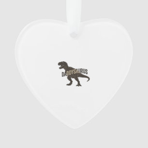 Daddysaurus Dinosaur Vintage Gravur Shirt Design Ornament
