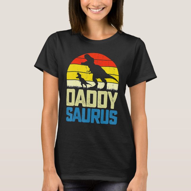 Daddysaurus Fathers Day  Daddy Saurus Men Dad T-Shirt (Vorderseite)