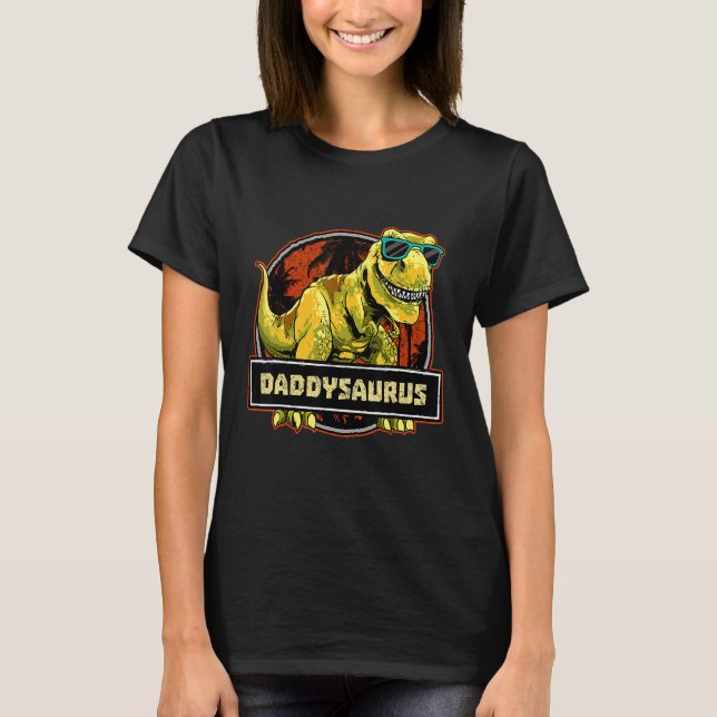 Daddysaurus Fathers Day Rex Dinosaur Daddy Saurus T-Shirt (Vorderseite)