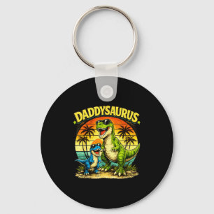 Daddysaurus lustiger Dinosaurier-Vater Retro-Sonne Schlüsselanhänger