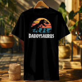 Daddysaurus Papa Fathers Son Trex Dinosaurier Matc T-Shirt