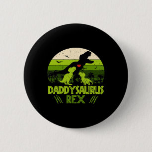 Daddysaurus Rex 2 Kinder Sunset Dinosaurier für Vä Button