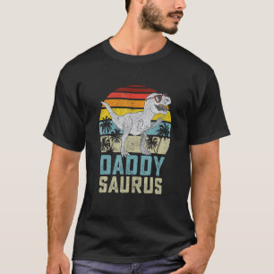 Daddysaurus Rex Dinosaur Daddy Saurus Familienmatt T-Shirt