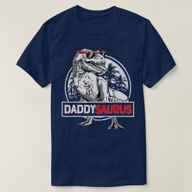 Daddysaurus Rex Dinosaur Daddy Saurus Family Matc T-Shirt (Design vorne)