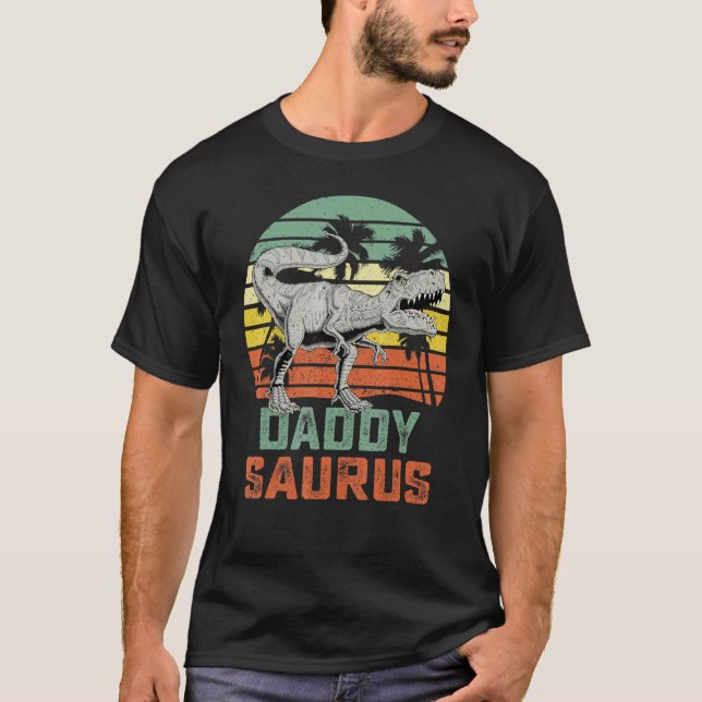 Daddysaurus Rex Dinosaur Daddy Saurus Family Match T-Shirt (Vorderseite)