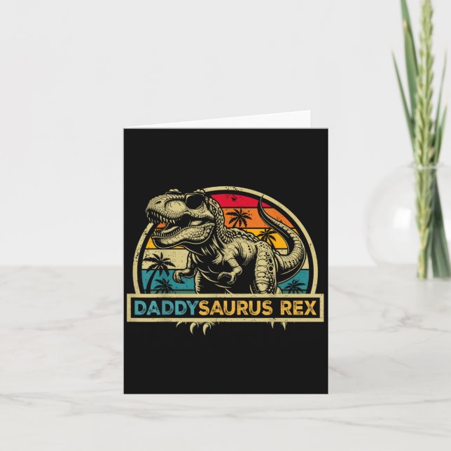 Daddysaurus Rex Dinosaur Daddy Saurus Rex Family M Karte (Vorderseite)