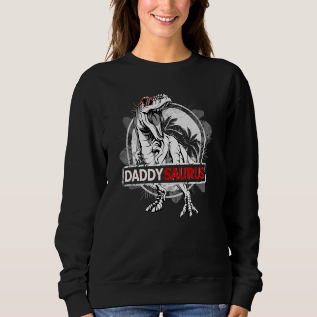 Daddysaurus Rex Kinder Vatertag Rex Sweatshirt (Vorderseite)