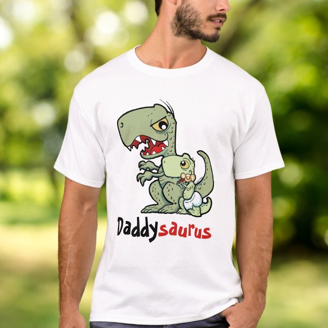 Daddysaurus T-Rex Baby Boy Vater T-Shirt (Daddysaurus T-Rex Baby Boy Father's T-Shirt)