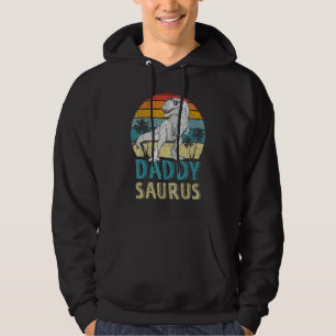 Daddysaurus T Rex Dinosaur Daddy Saurus Family Mat Hoodie