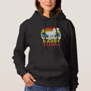 Daddysaurus T Rex Dinosaur Daddy Saurus Family Mat Hoodie