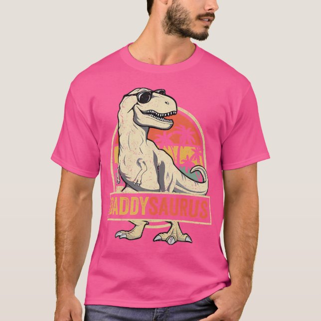 Daddysaurus T Rex Dinosaur Daddy Saurus Family Mat T-Shirt (Vorderseite)