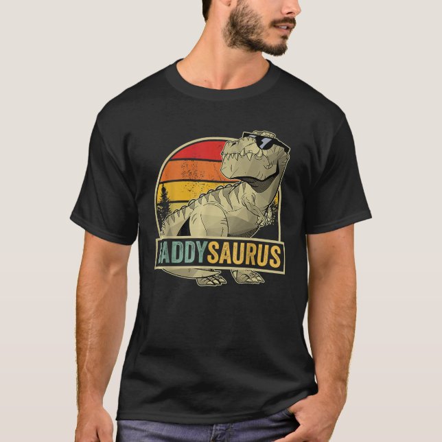 Daddysaurus T Rex Dinosaur DaddySaurus Birthday Fa T-Shirt (Vorderseite)