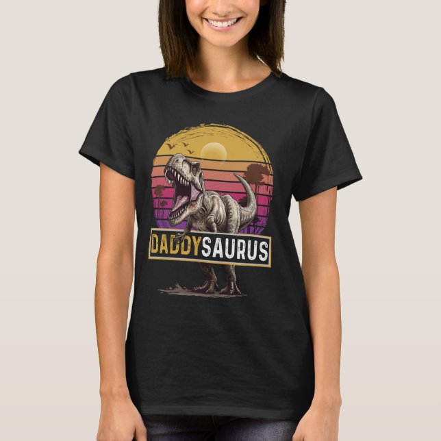 Daddysaurus T Rex T-Shirt Dinosaurier Vater Saurus (Vorderseite)