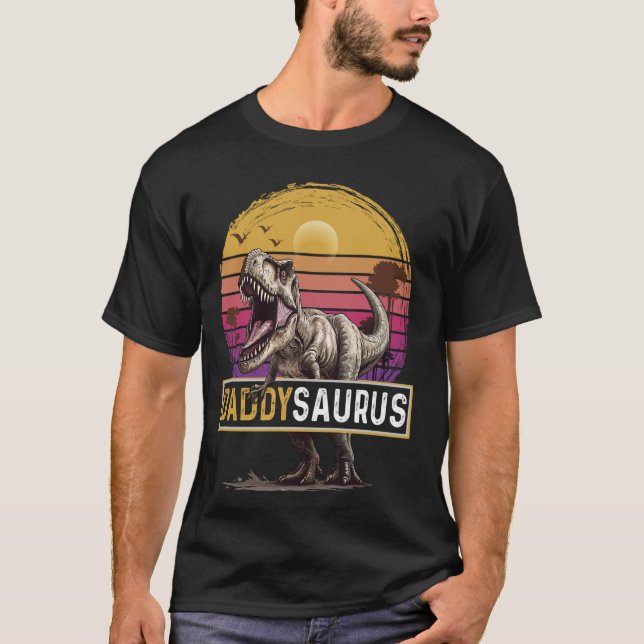 Daddysaurus T Rex T-Shirt Dinosaurier Vater Saurus (Vorderseite)