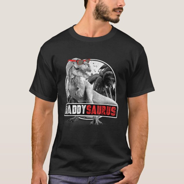 Daddysaurus T Rex Vater Dinosaur Daddy Saurus Vate T-Shirt (Vorderseite)