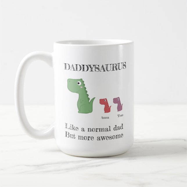 Daddysaurus-Tasse Kaffeetasse (Links)