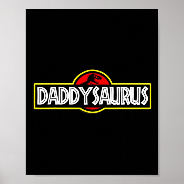 Daddysaurus Väter Vatertag  Poster (Vorne)