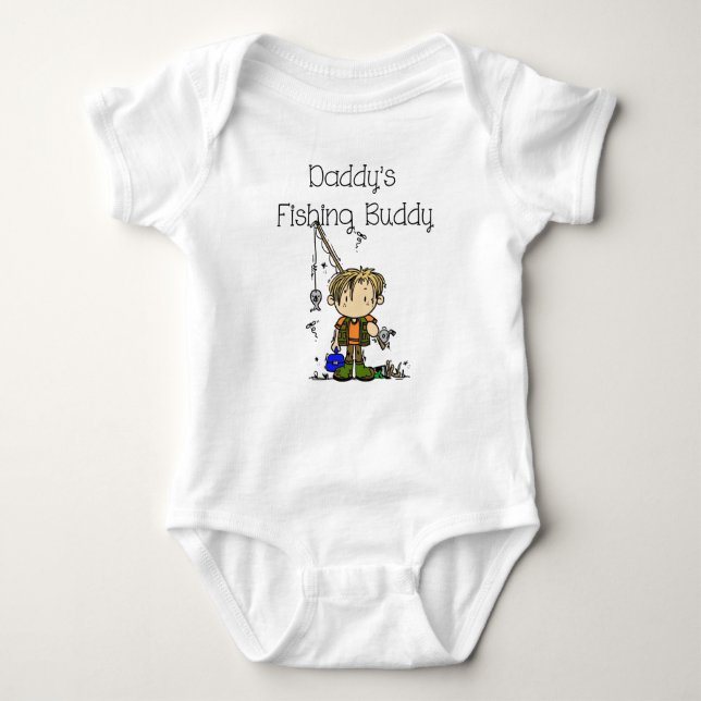 DADFISHINGBUDDY.png Baby Strampler (Vorderseite)