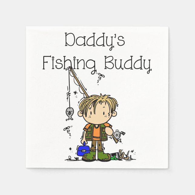 DADFISHINGBUDDY.png Serviette (Vorderseite)
