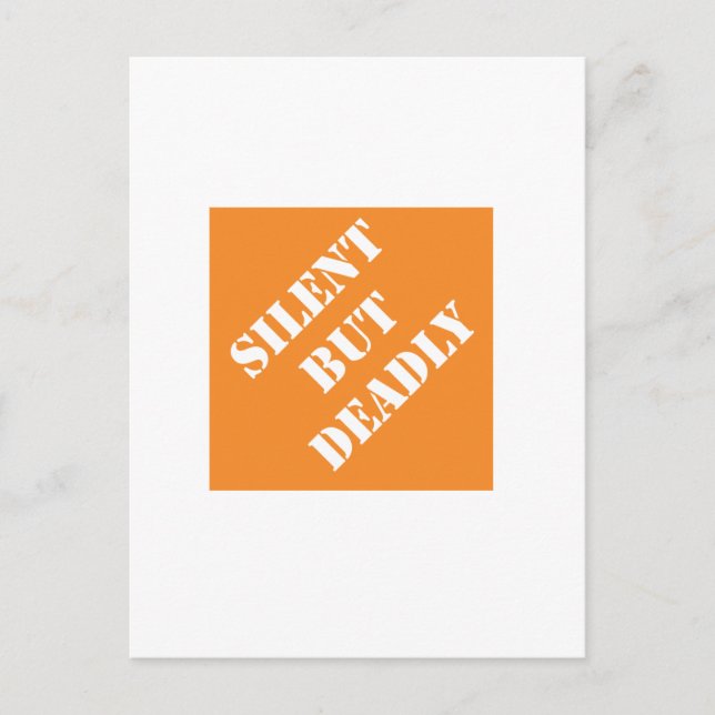 Dadisms Silent, aber tödlich Postkarte (Vorderseite)