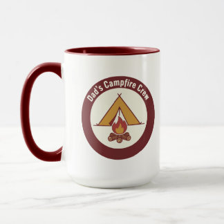 Dad's Campfire Crew Tent Badge Father's Day Tasse