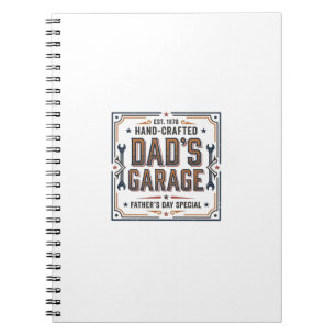 Dads Garage Vintage Vatertag Notizblock