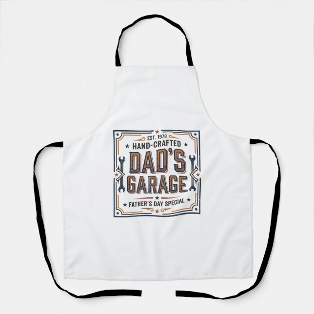Dads Garage Vintage Vatertag Schürze (Vorderseite)