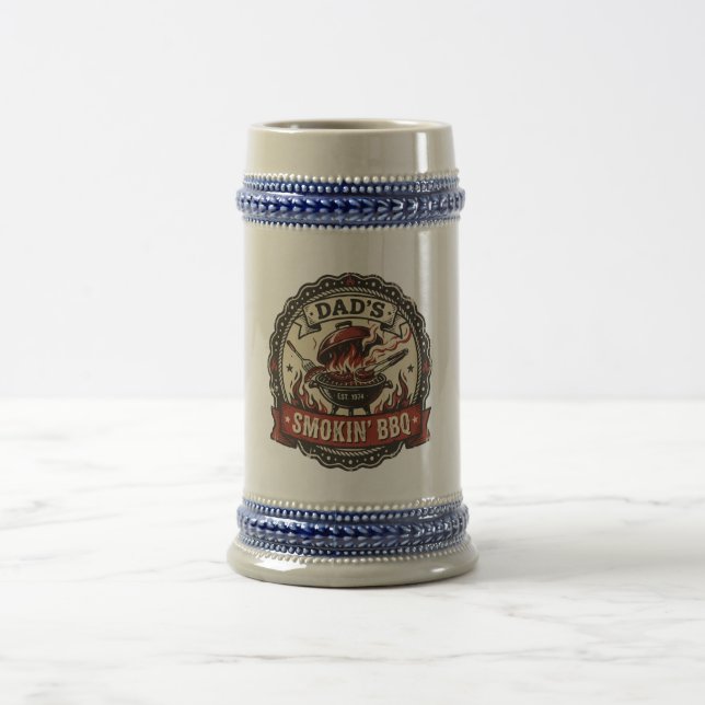 Dad's Smokin' BBQ Vintage Grill Bierglas (Mittel)