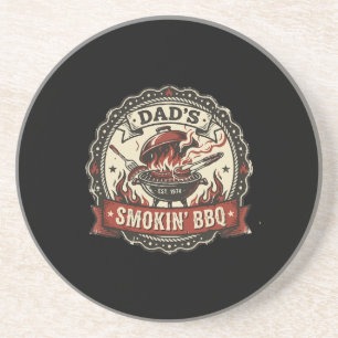 Dad's Smokin' BBQ Vintage Grill Getränkeuntersetzer