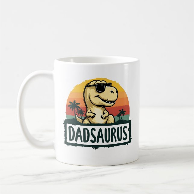 Dadsaurus Dinosaur Papa Vater Saurus Vater's Day Kaffeetasse (Links)