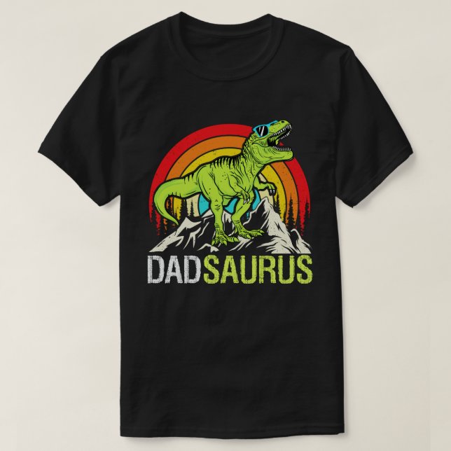 Dadsaurus Dinosaur Papa Vater Saurus Vater's Day T-Shirt (Design vorne)
