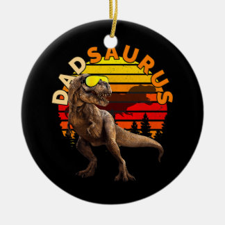 DADSAURUS Jurassic T Rex Vater Retro Vintag World Keramik Ornament