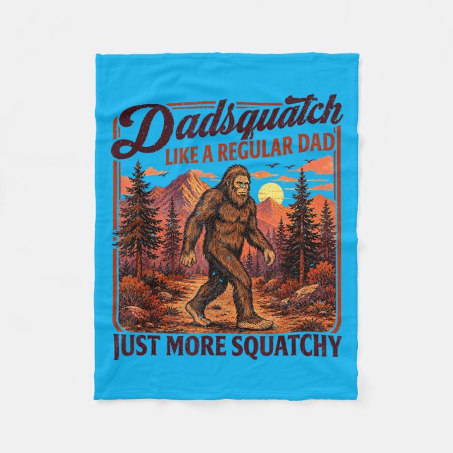 Dadsquatch Bigfoot wie ein normaler Dad mehr Fleecedecke (Vorderseite)