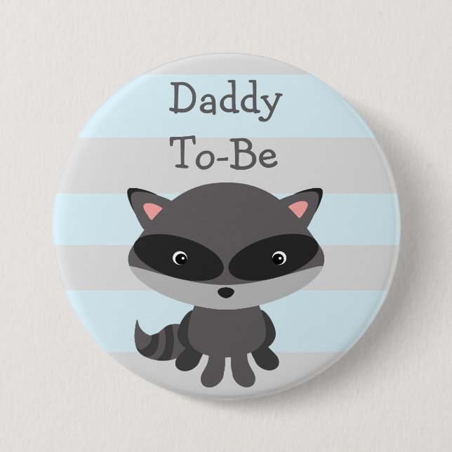 DadTo be Button Raccoon Woodlands Theme (Vorderseite)