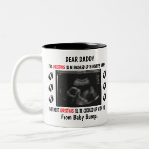 Dadto be from Bump Christmas Custom Foto Zweifarbige Tasse