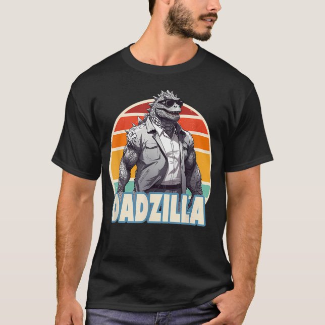Dadzilla Das Rad Dad Kaiju T-Shirt (Vorderseite)