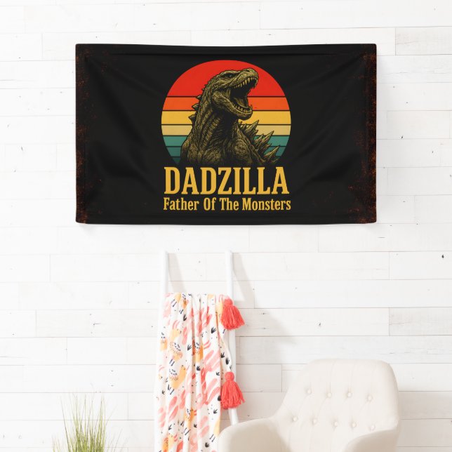 Dadzilla Vater der Monster Vatertag Banner (Insitu)