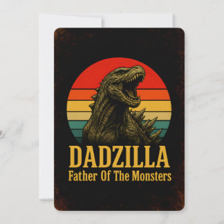 Dadzilla Vater der Monster Vatertag Einladung